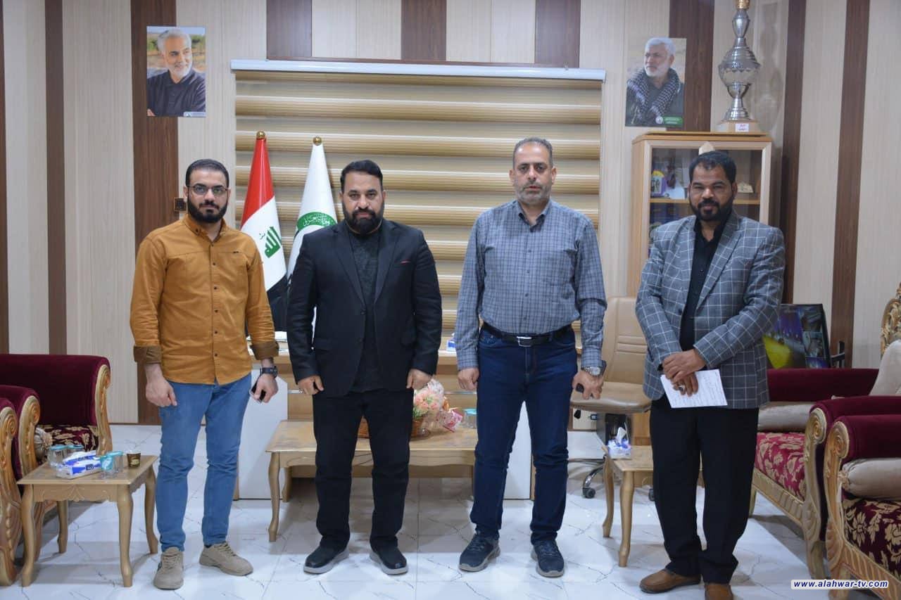 زار مدير بلدية الناصرية المهندس علي عبدالستار مقر هيئة الحشد  الشعبي